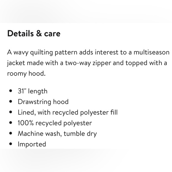 Bernardo Wave Quilted Swing Coat Black Size XS - Picture 16 of 16